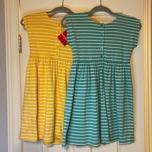 Hanna Anderson dresses, size 130, One NWT, other EUC